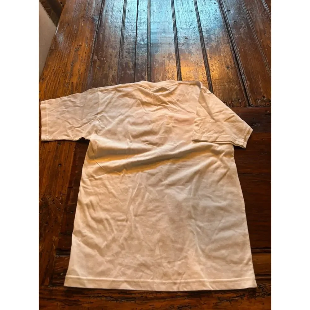 White Graphic Flowers T-Shirt Girl's ROMA Size 11/12